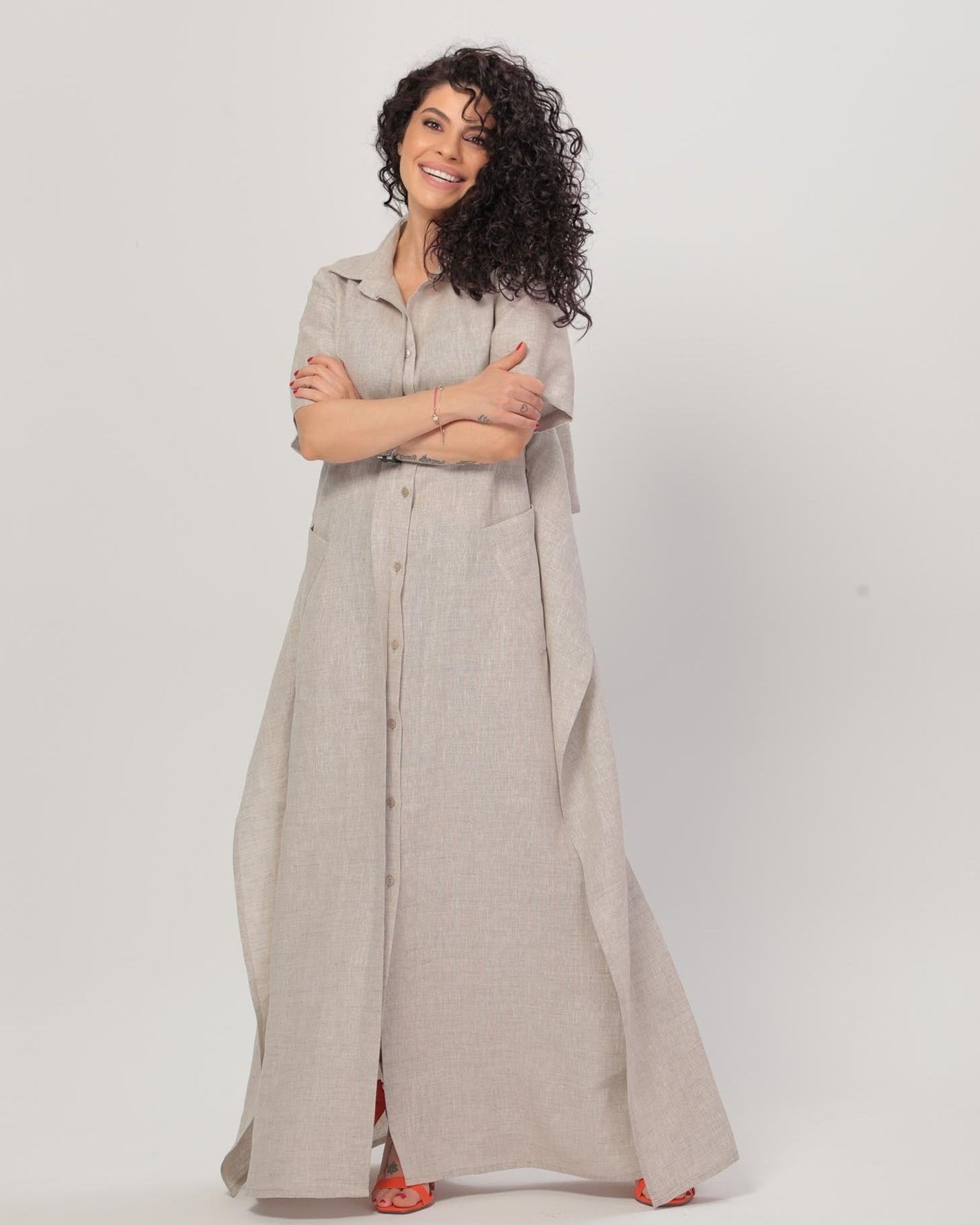 Isabella Linen Dress