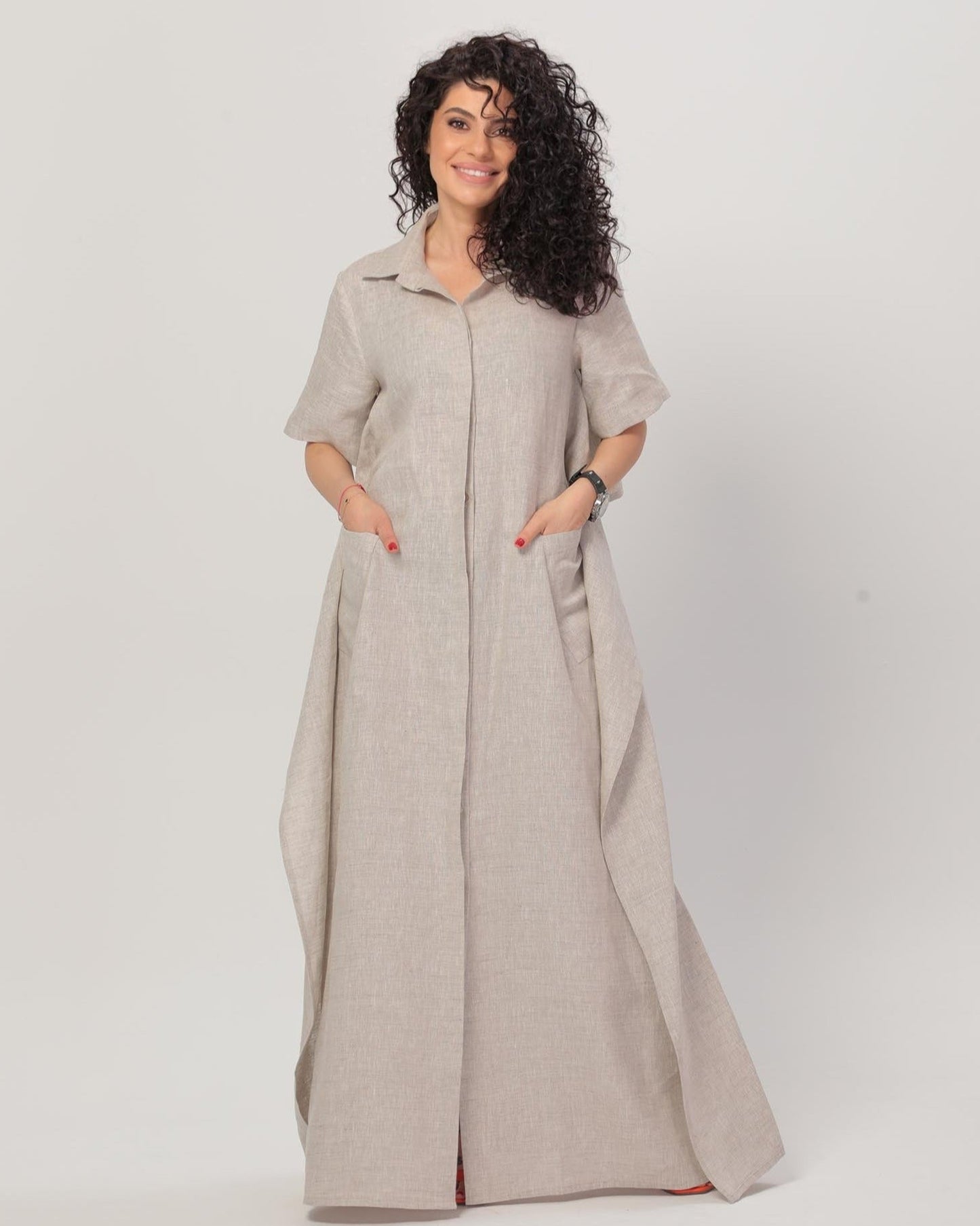 Isabella Linen Dress