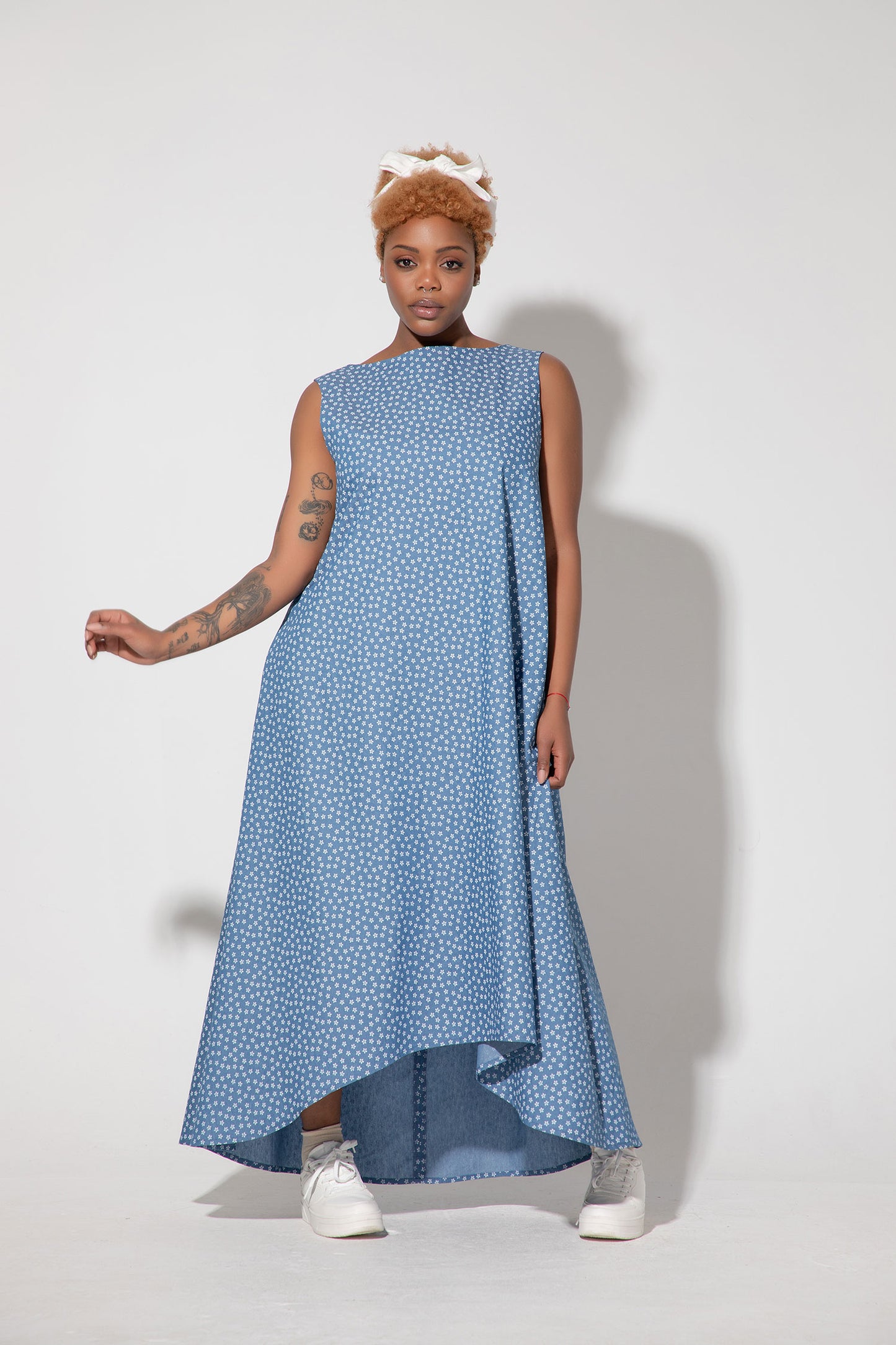 Denim Asymmetric Dress - MERY