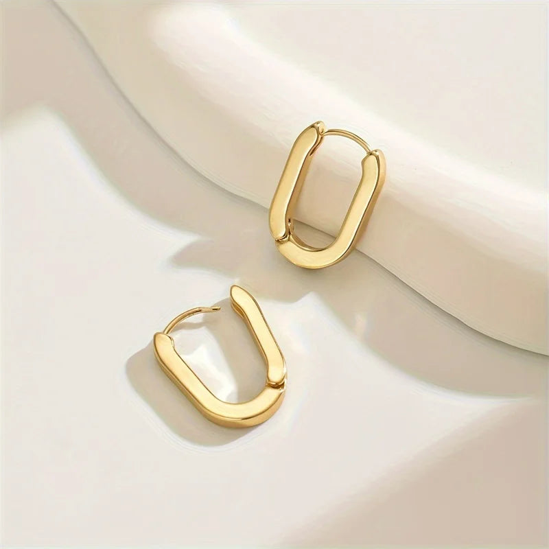 Oval Gold Hoops
