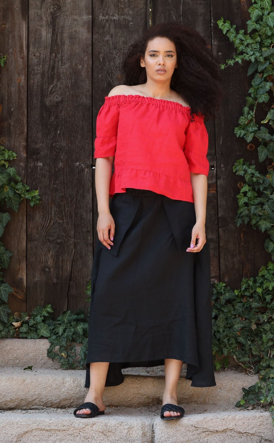 Linen Maxi Skirt - ELIN