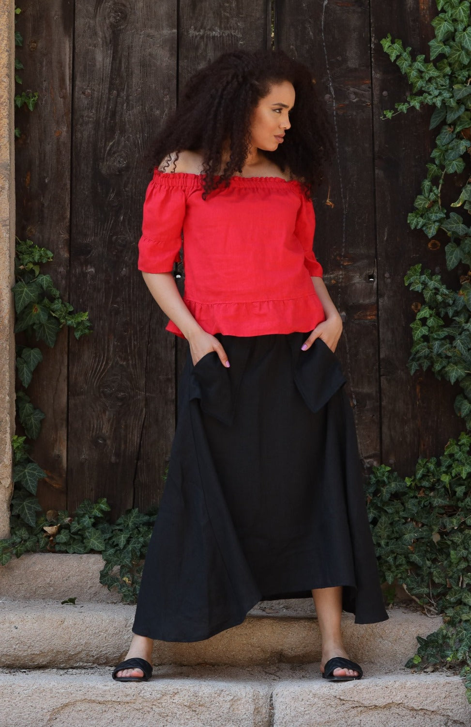 Linen Maxi Skirt - ELIN