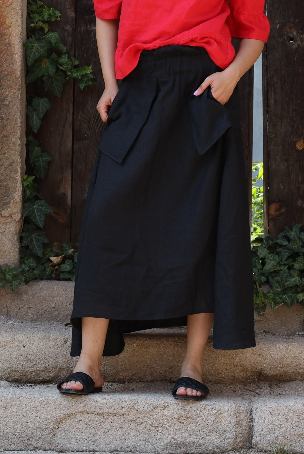 Linen Maxi Skirt - ELIN