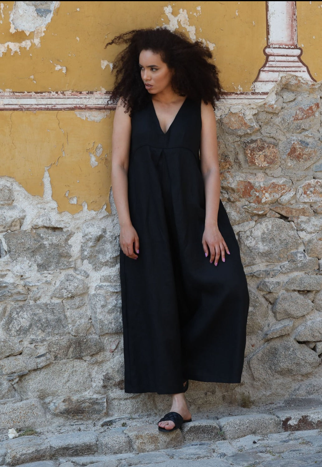 Linen Jumpsuit - AZANAMI
