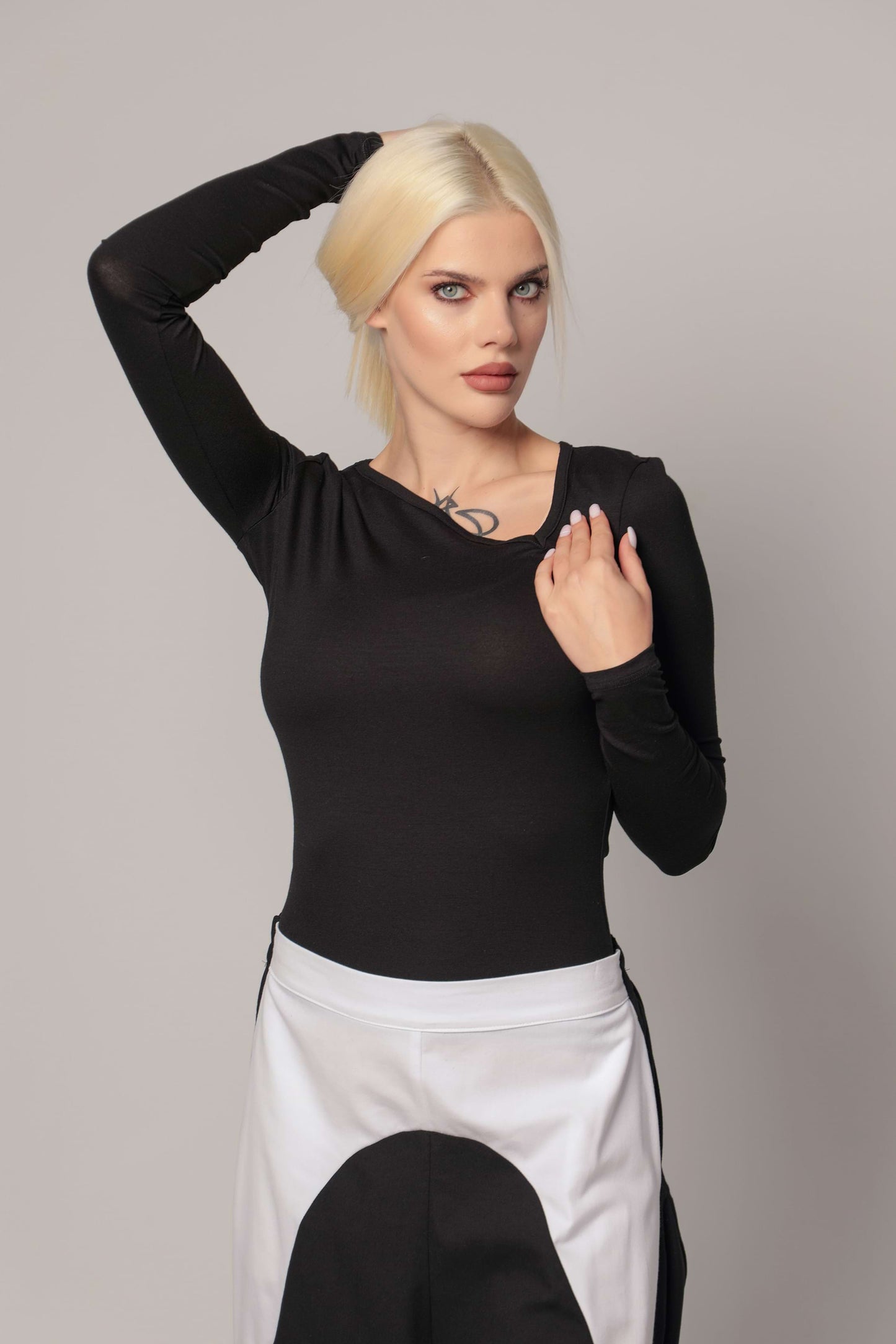 ZILLAH - Top with asymmetrical neckline