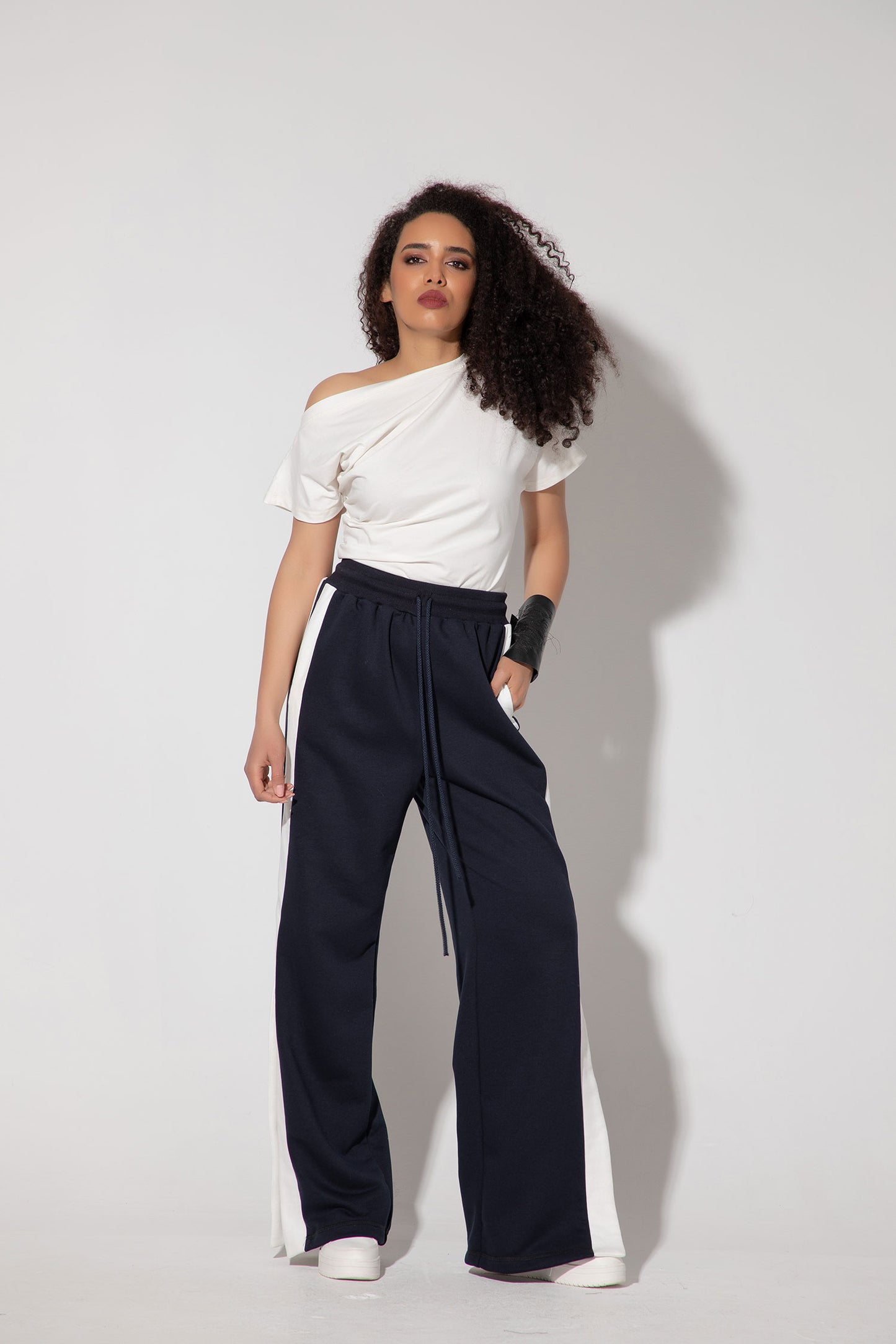 High-Waisted Cotton Pants- JOCOSA