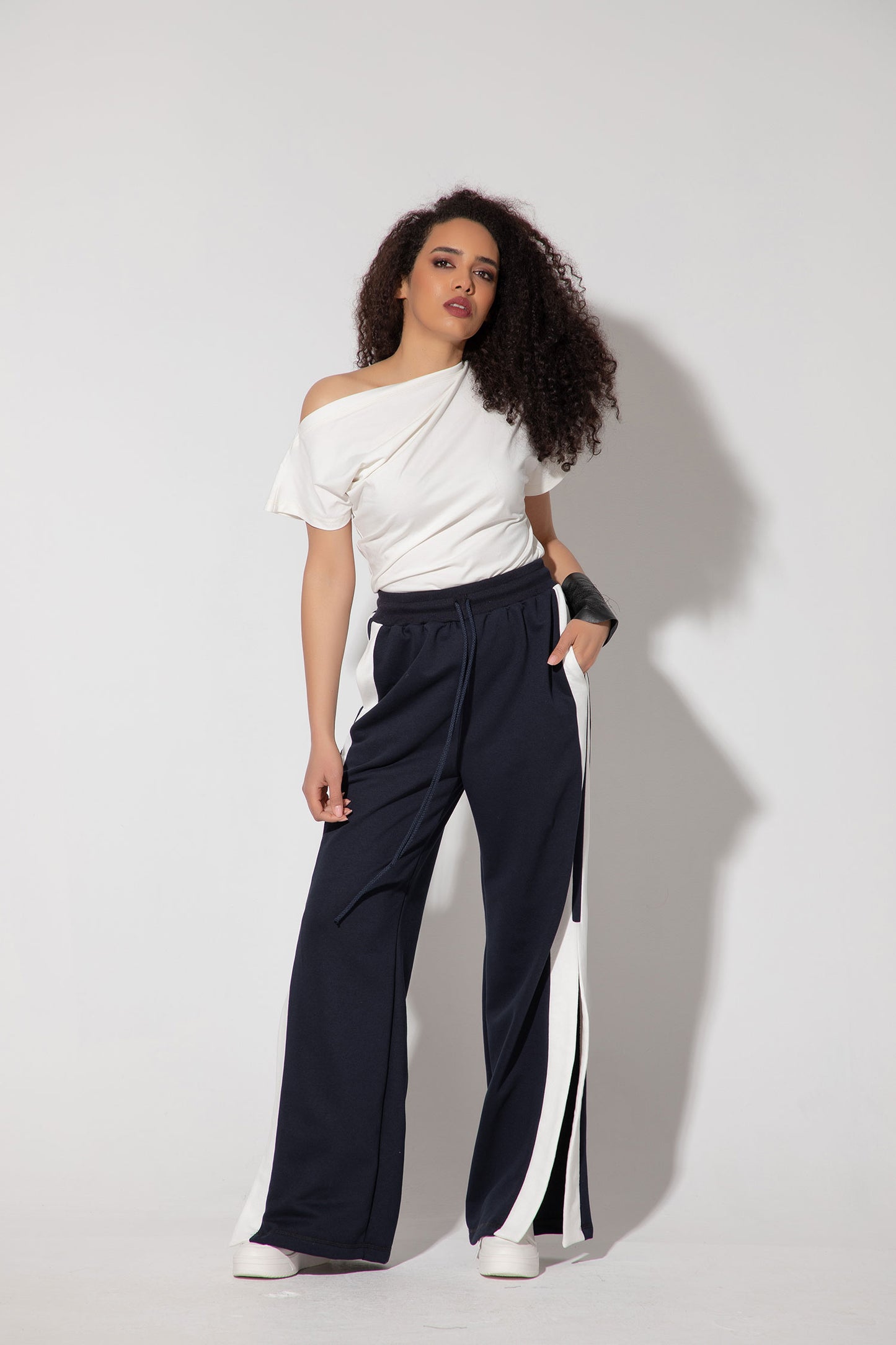 High-Waisted Cotton Pants- JOCOSA