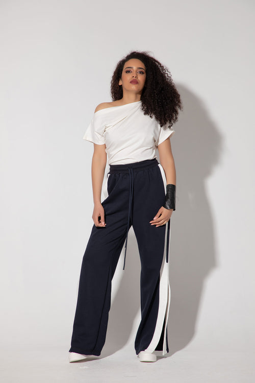 High-Waisted Cotton Pants- JOCOSA