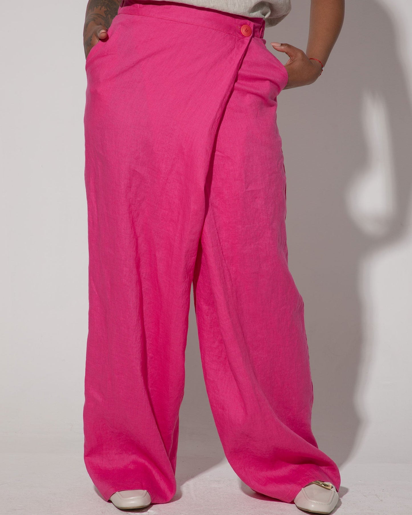 Asymmetric Linen Pants - ASMARA