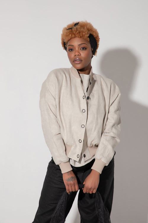 Linen Short Jacket - NUDARA