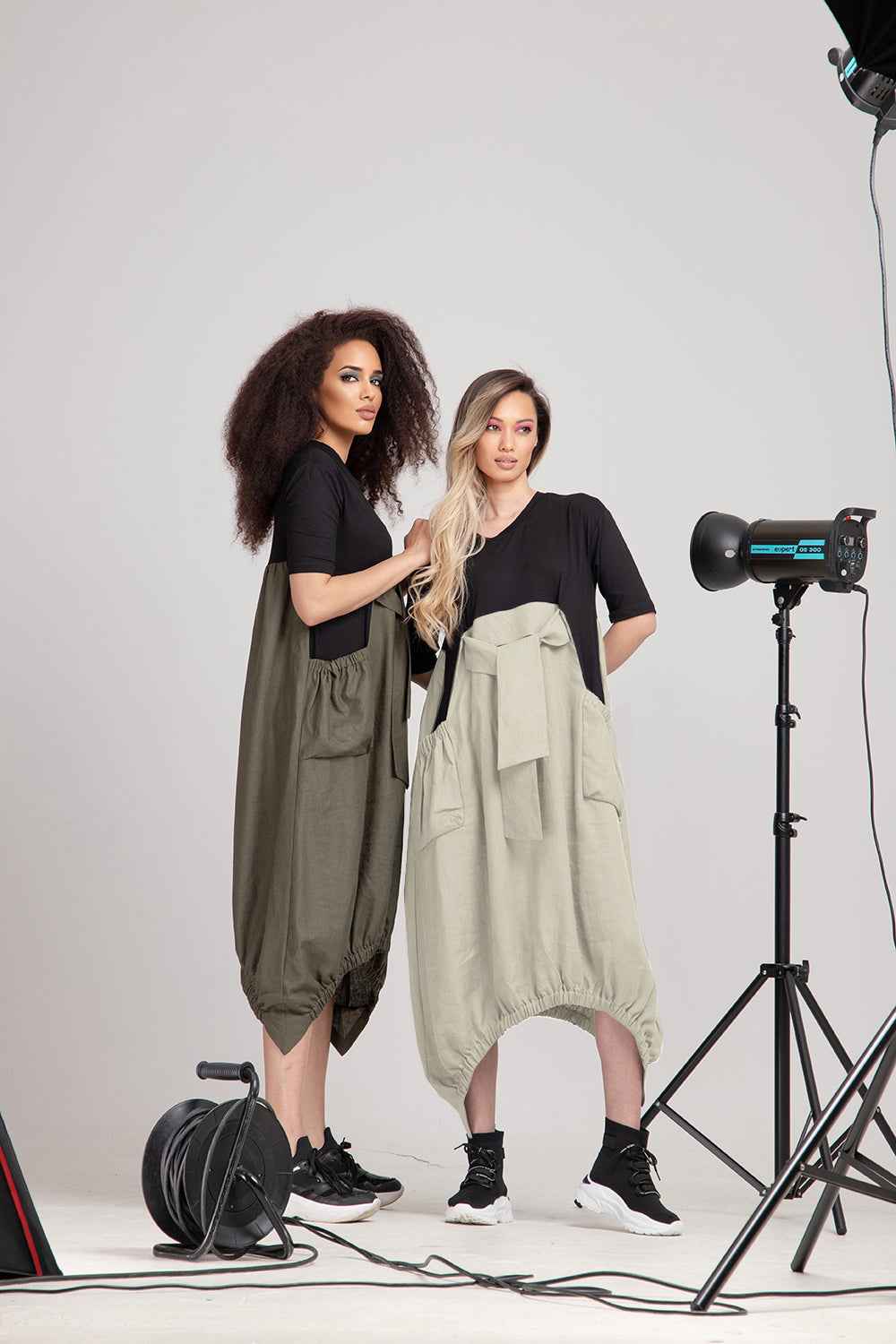 Asymmetrical linen dress - RETORA