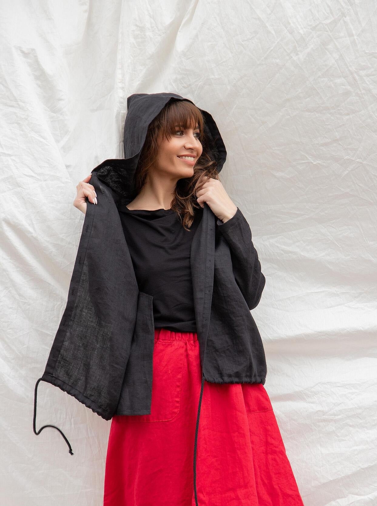 Linen Hoodie  - ALMASI
