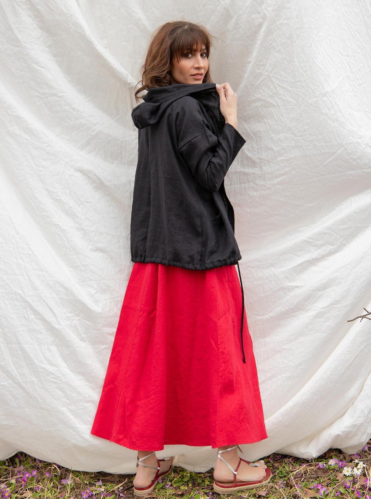 Linen Hoodie  - ALMASI