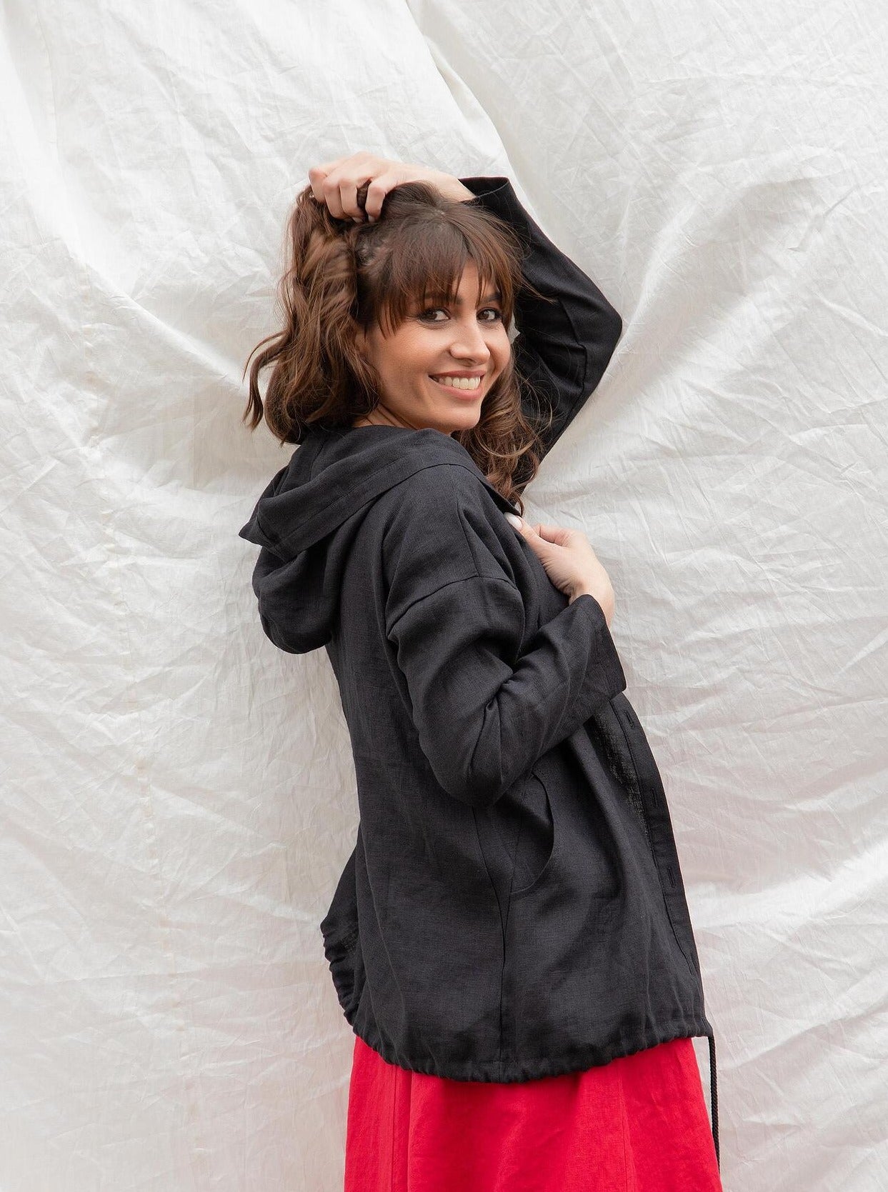 Linen Hoodie  - ALMASI