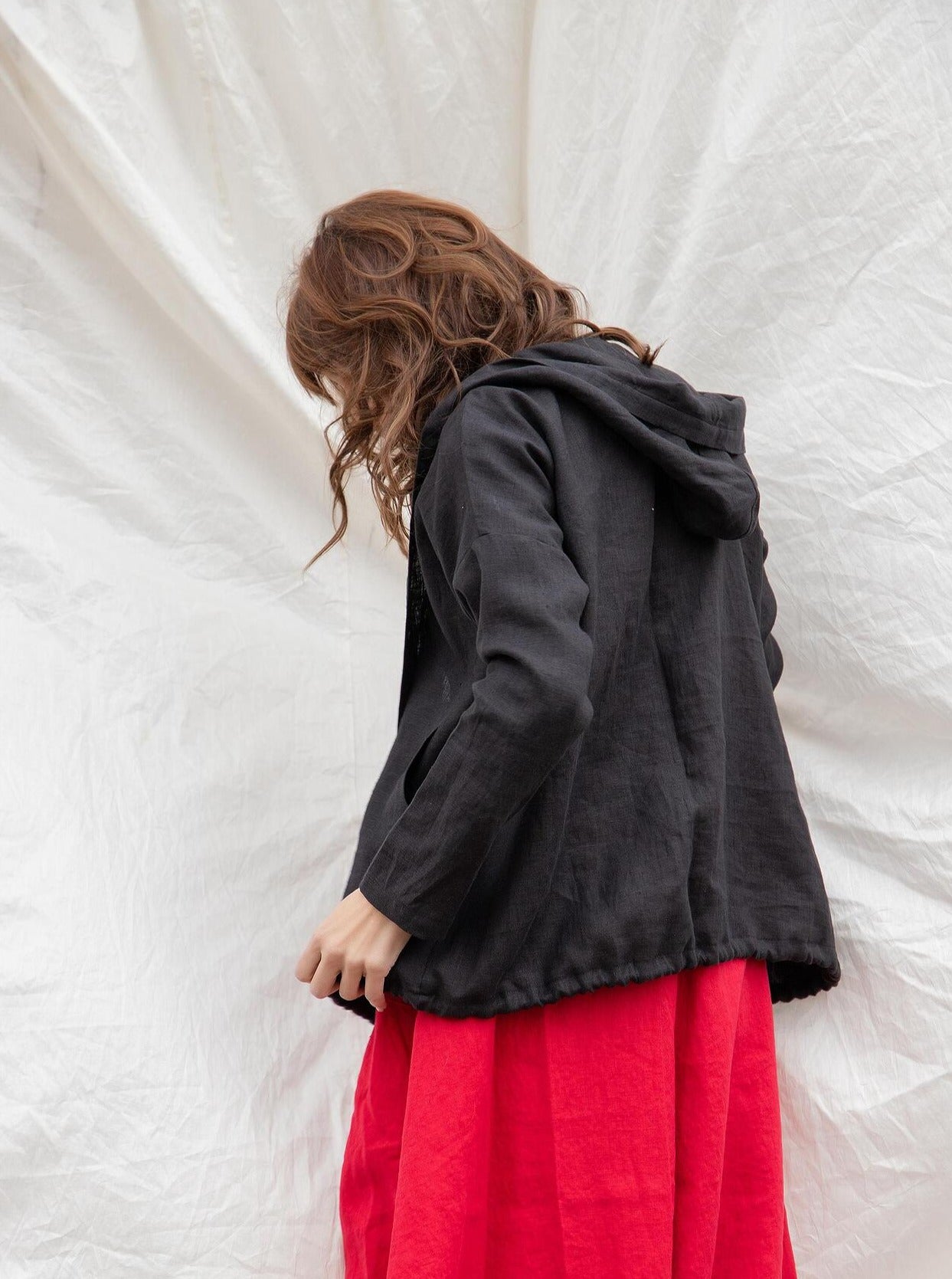 Linen Hoodie  - ALMASI