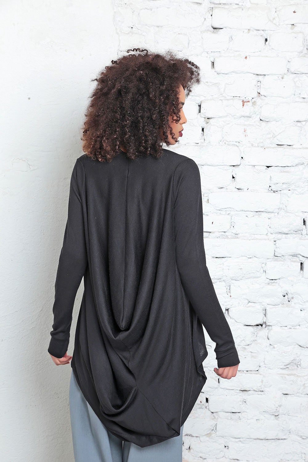 Blouse with Beautiful Draped Back - ALODIE