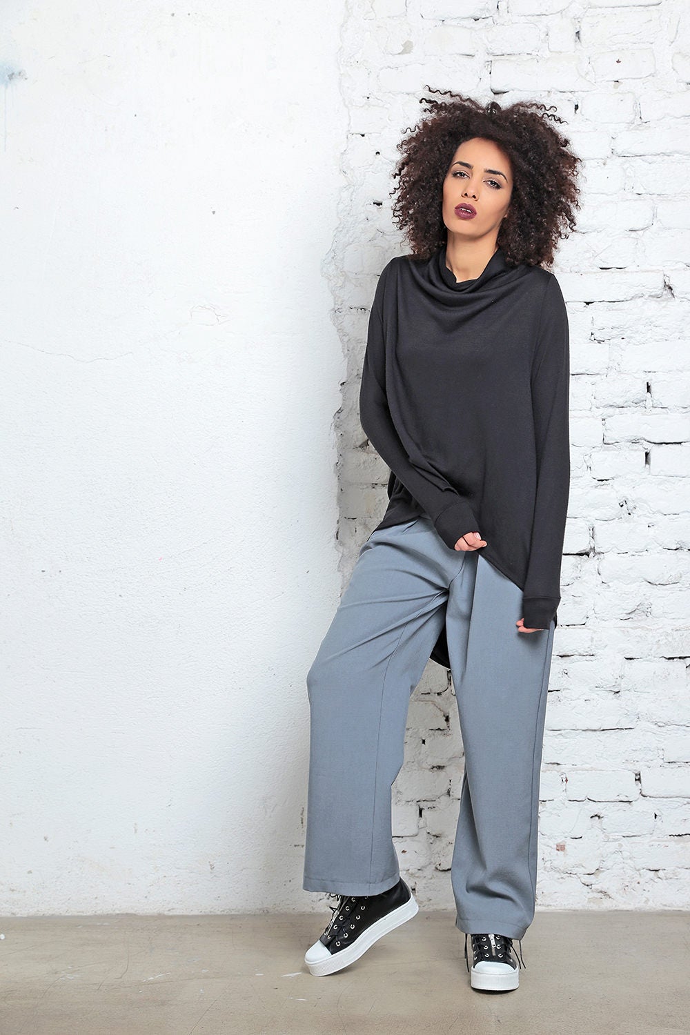 Blouse with Beautiful Draped Back - ALODIE