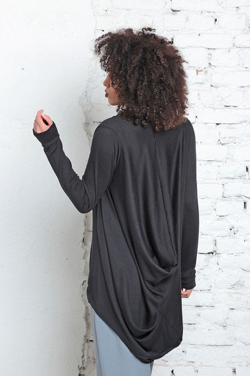 Blouse with Beautiful Draped Back - ALODIE