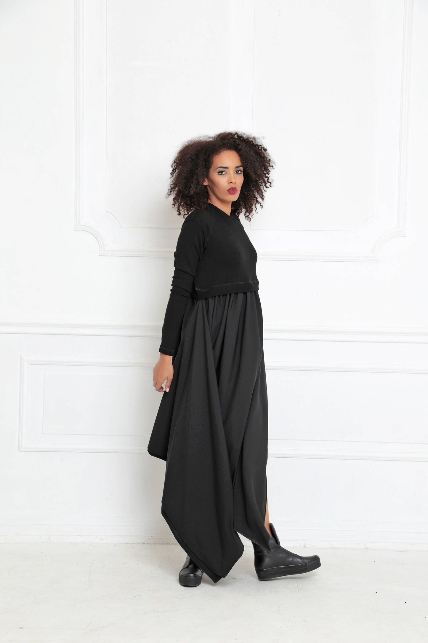 Asymmetrical maxi dress - KUKIKO