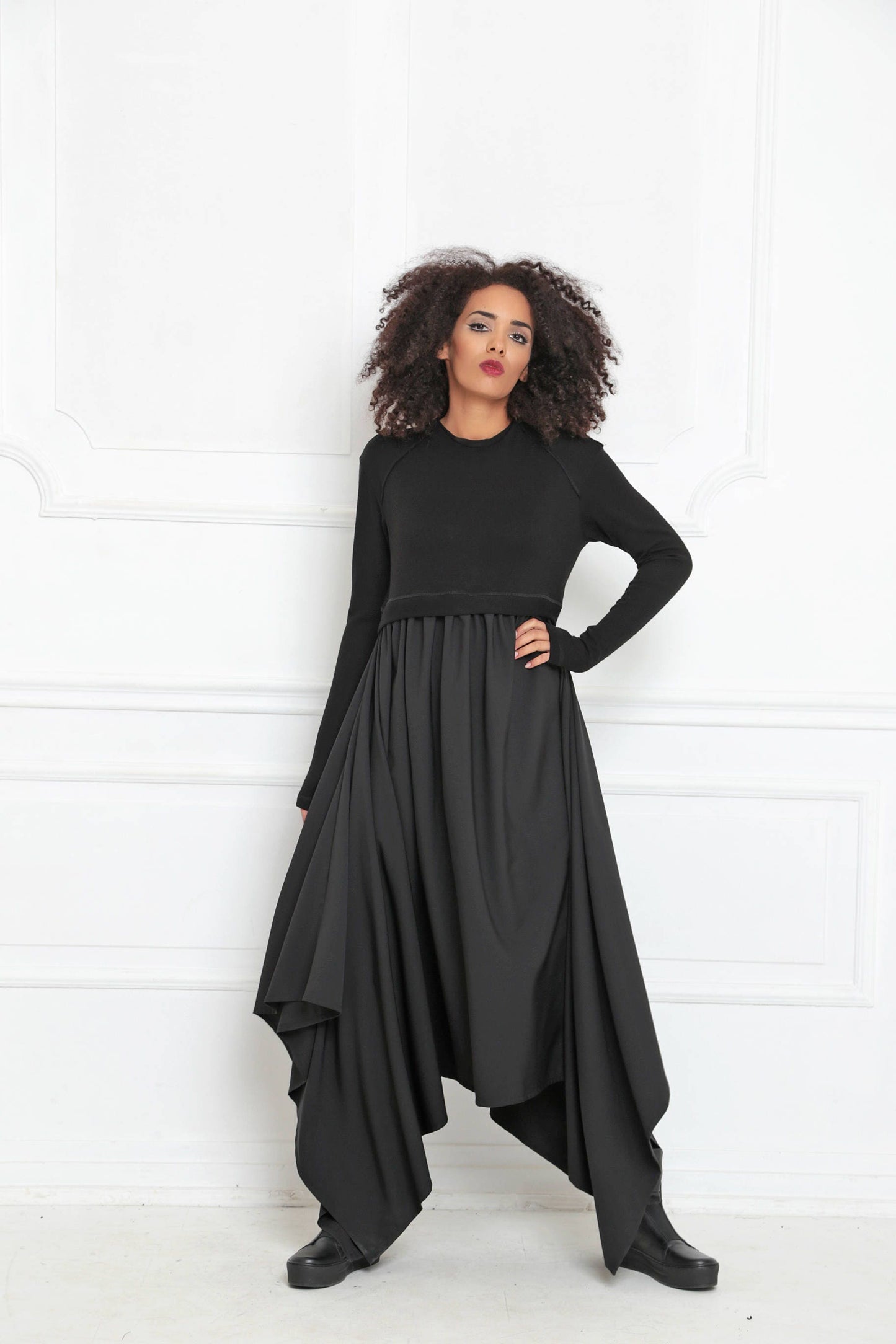 Asymmetrical maxi dress - KUKIKO