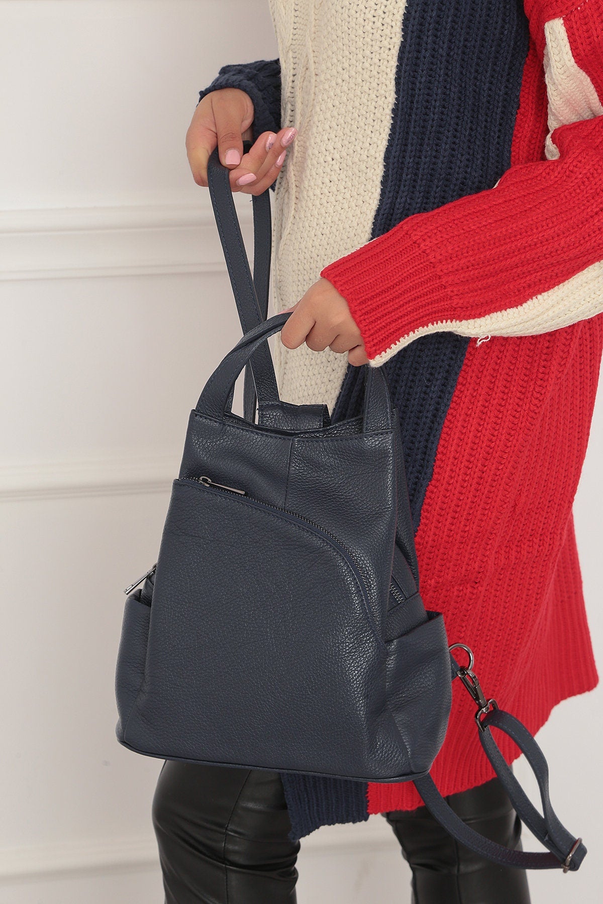 Leather backpack - NIARA