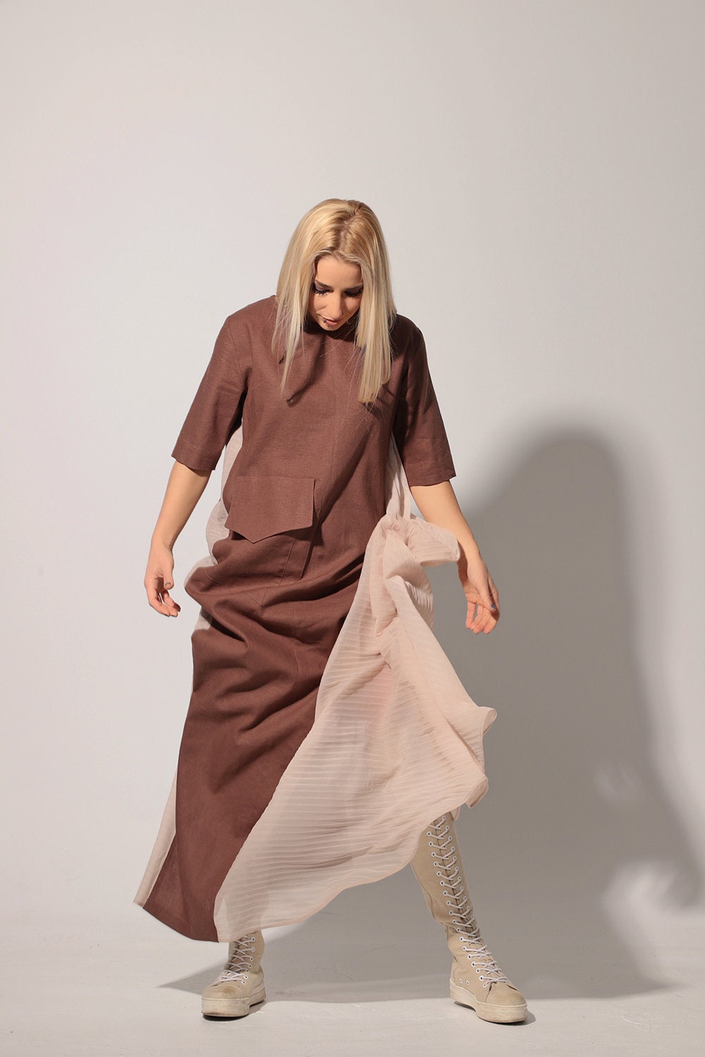 Linen maxi dress AIKA