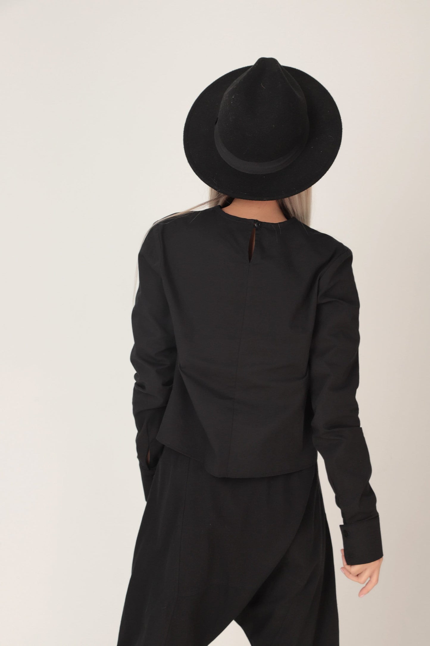 Relaxed poplin cotton blouse - HIBIKI