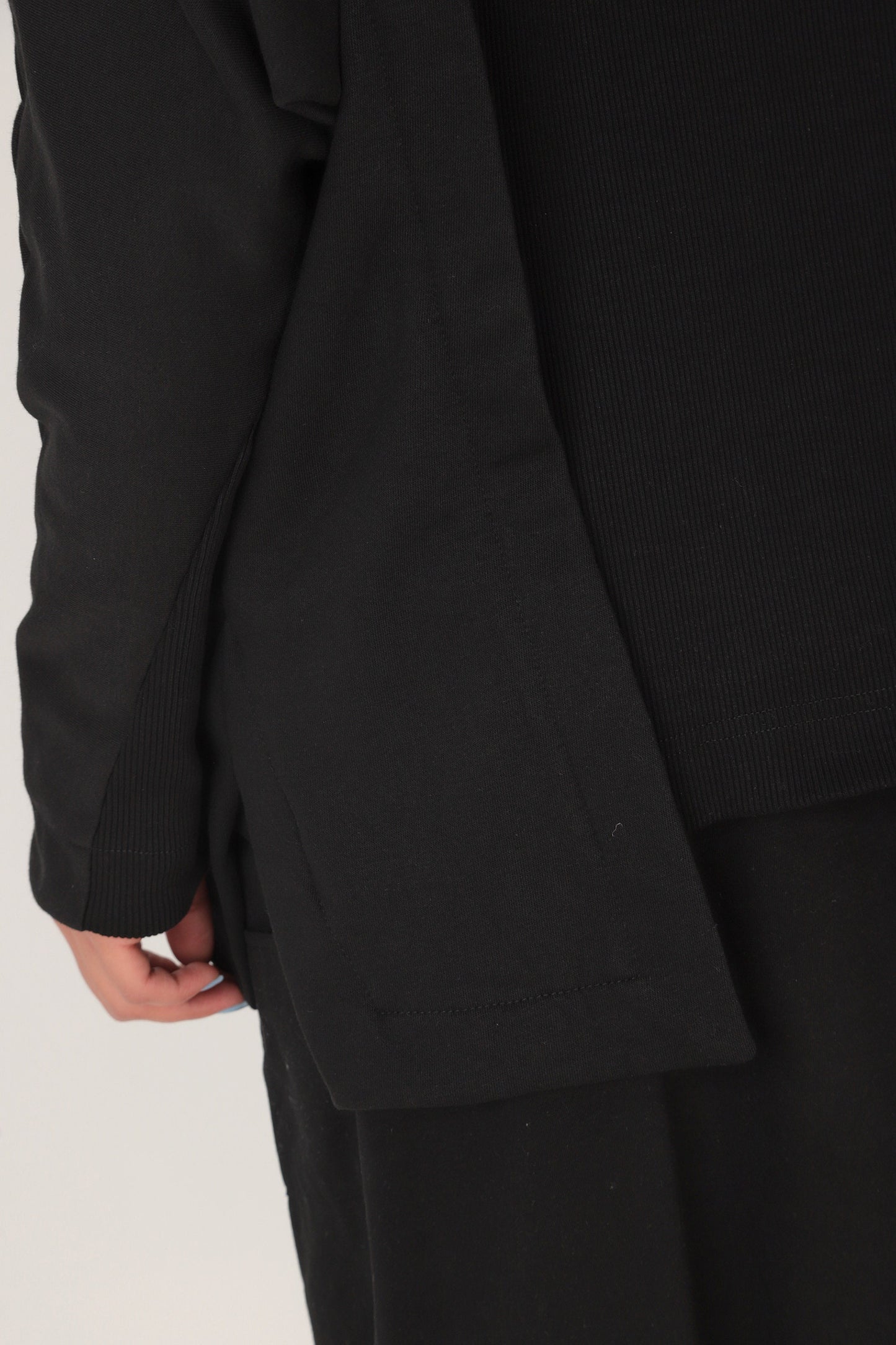 Oversized ribbed polo sweatshirt - AZIZA