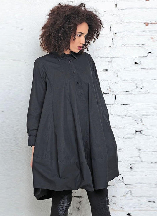 Oversized Midi Cotton Dress - KAYDA