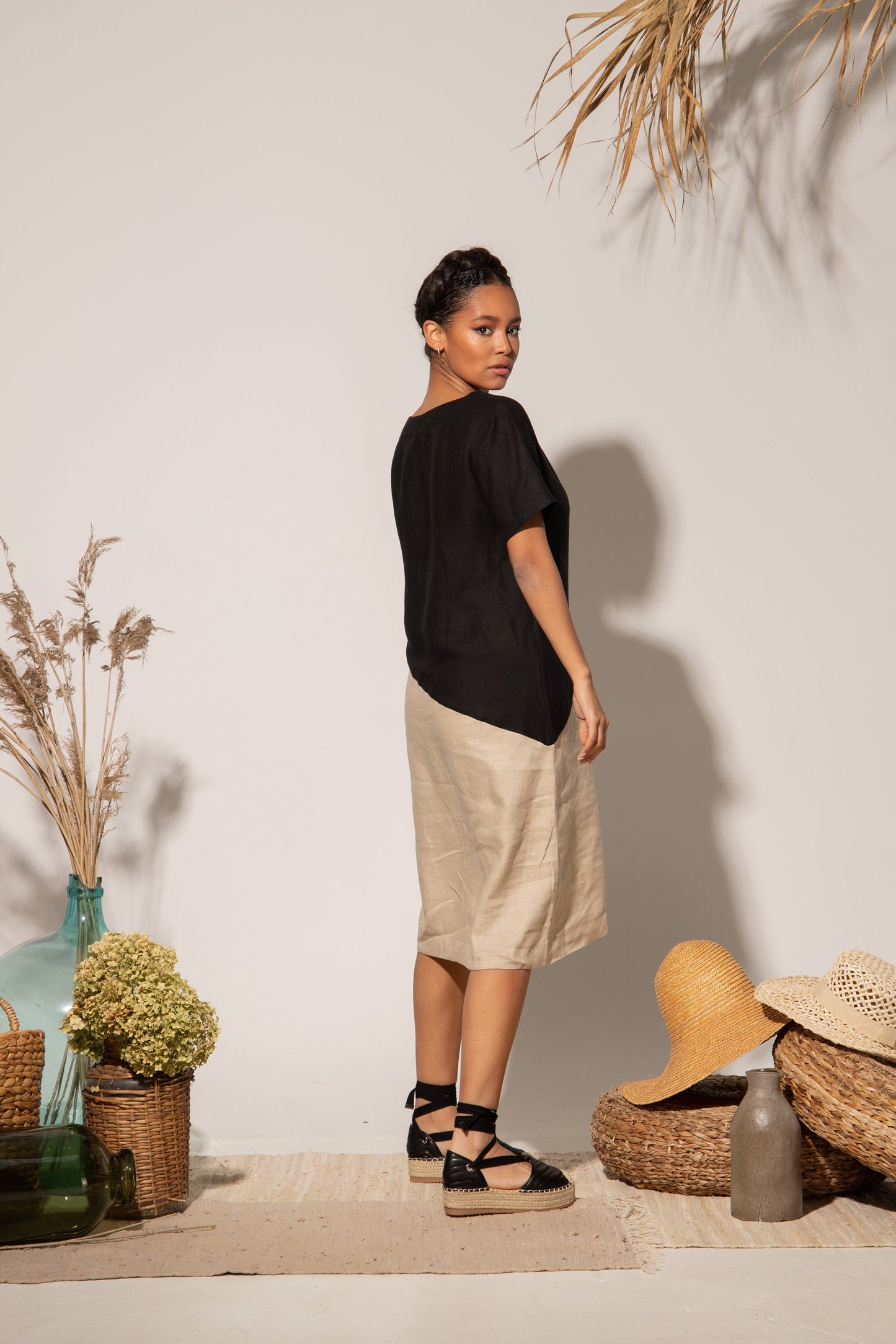 Asymmetric Linen Dress - ZELLA