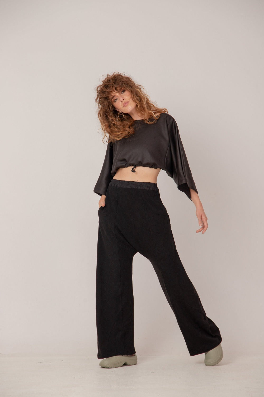 Drop crotch high waist pants - NOLA
