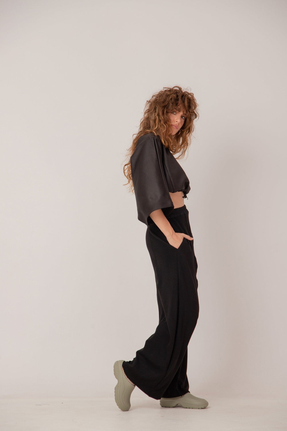 Drop crotch high waist pants - NOLA