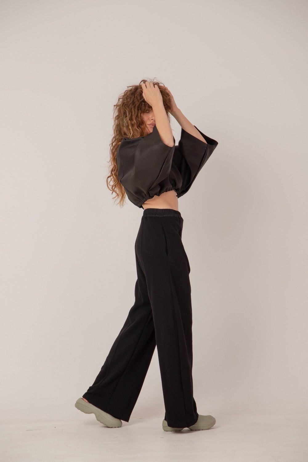 Drop crotch high waist pants - NOLA