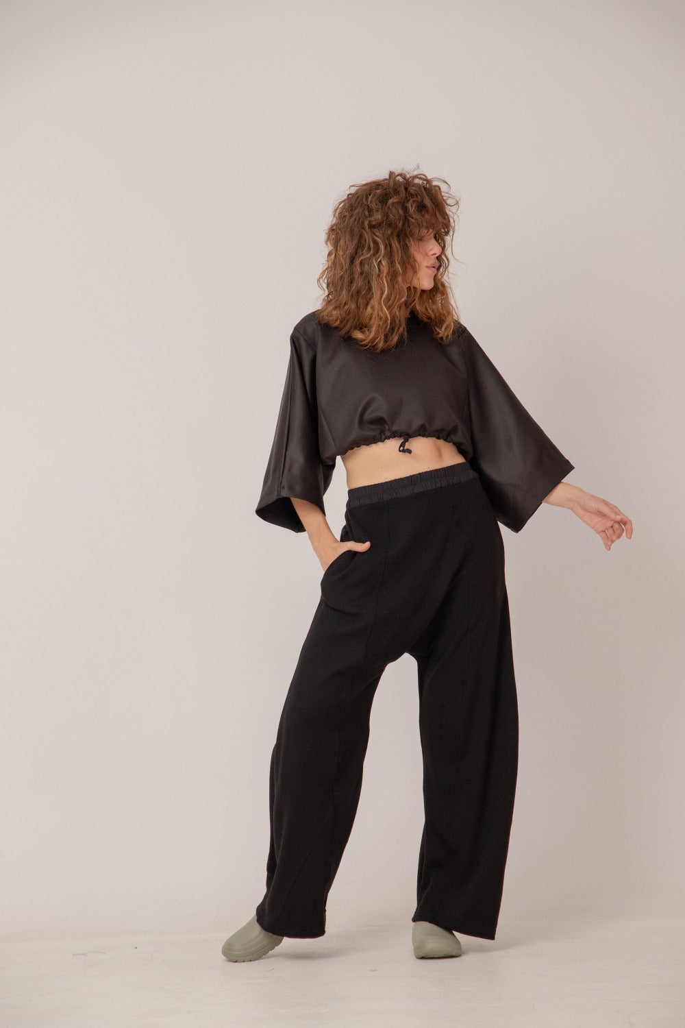 Drop crotch high waist pants - NOLA
