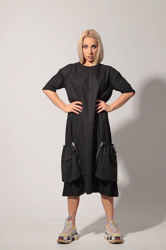 Linen midi dress - FINNA