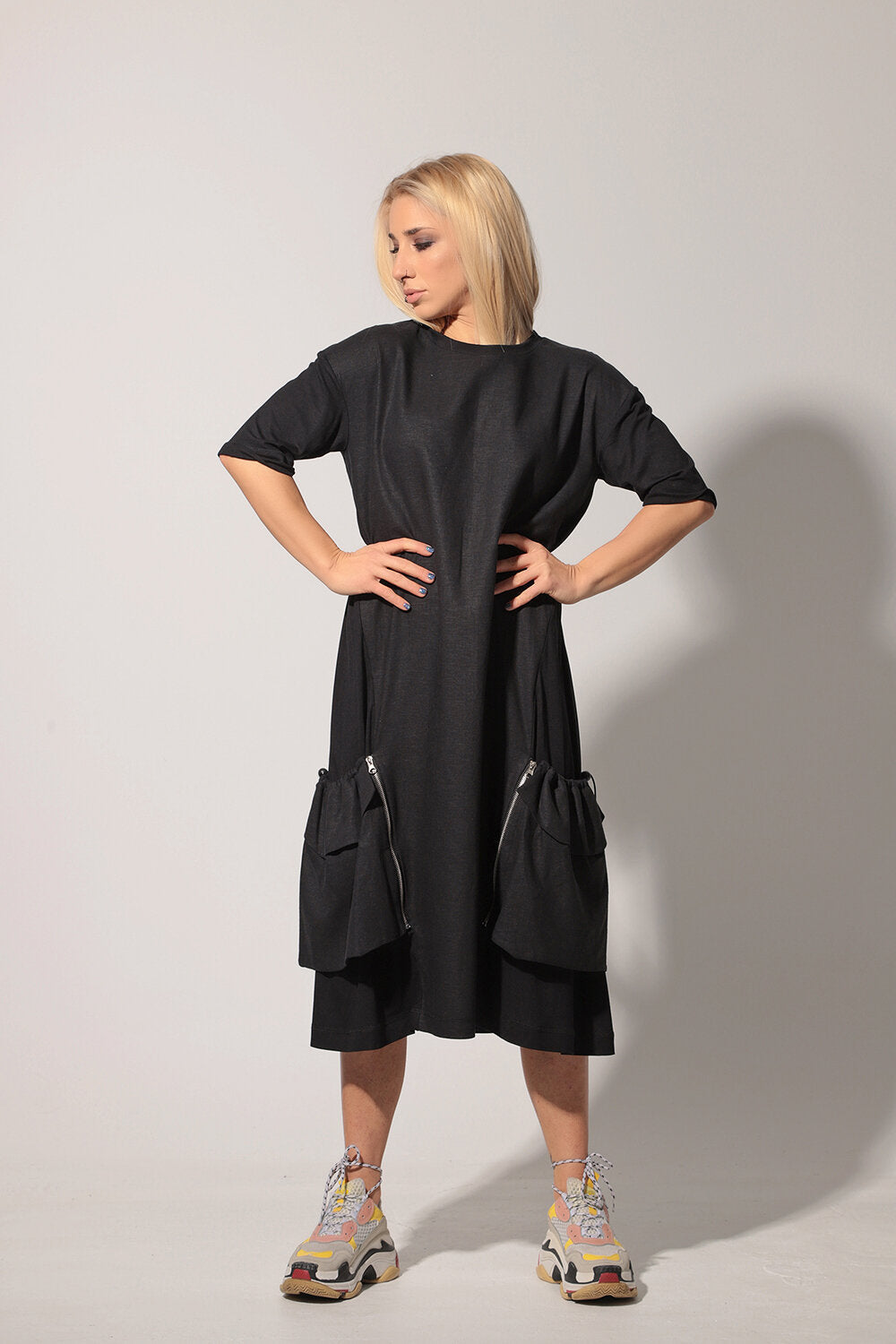 Linen midi dress - FINNA