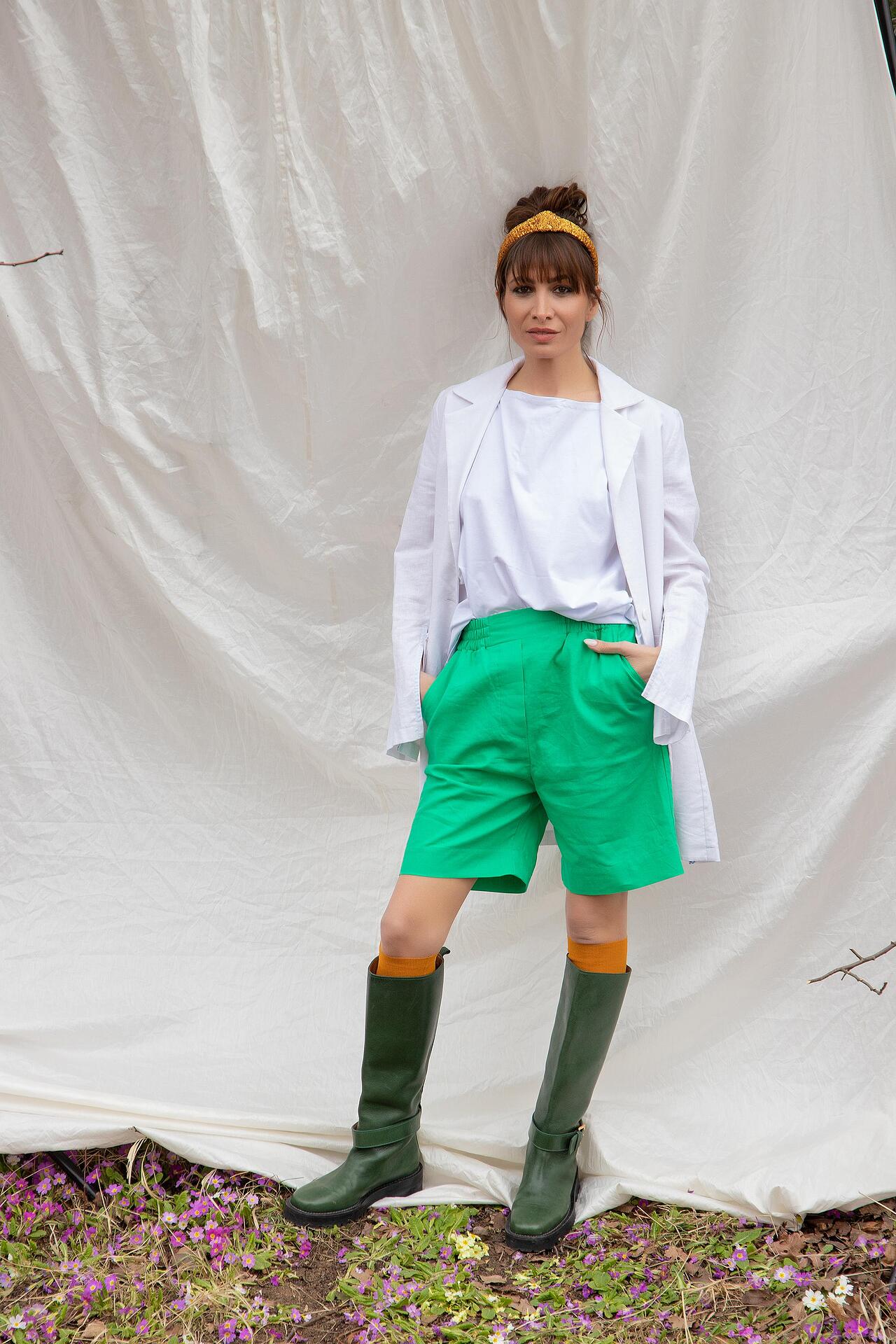Linen Shorts With Side Pockets - NIADA