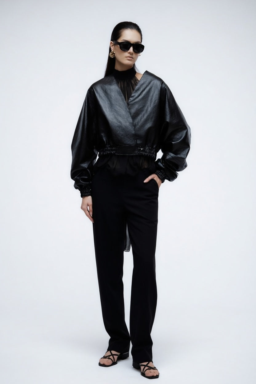 Women's Faux Leather Jacket