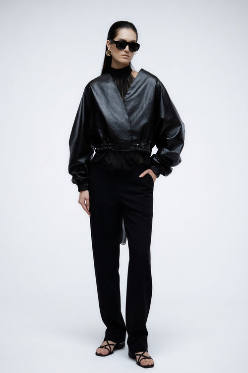 Women's Faux Leather Jacket