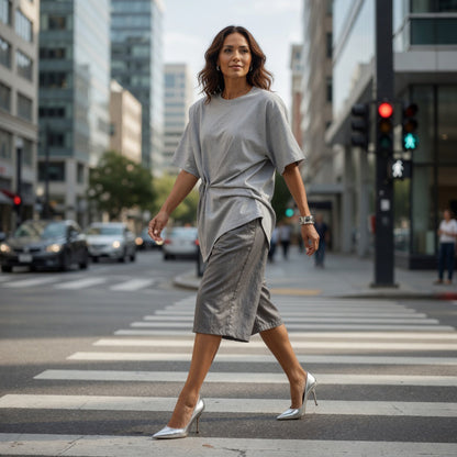 Draped Cotton T-Shirt