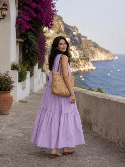 Tie Detail Linen Dress