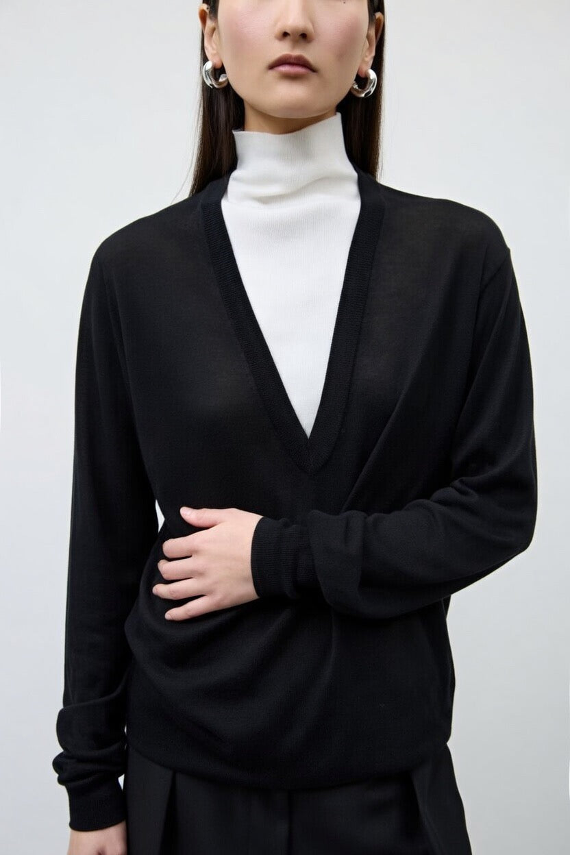 V-Neck Knit Top