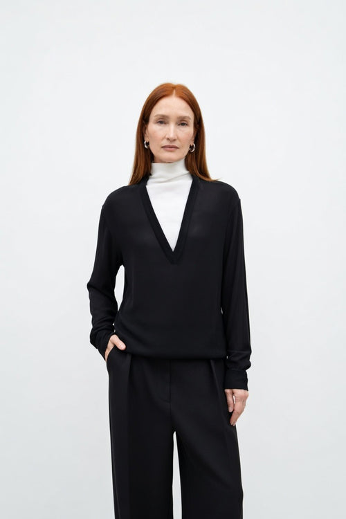 V-Neck Knit Top
