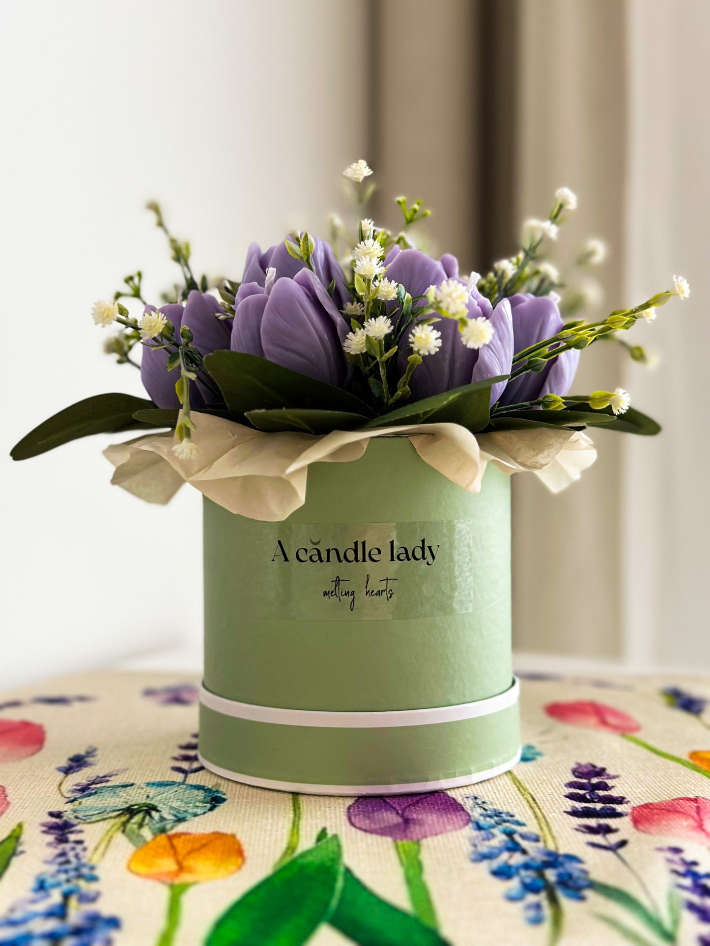 Spring Tulip Candle Bouquet