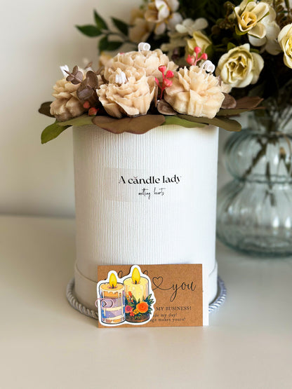 Floral Ocasion Flowers Candle Bouquet