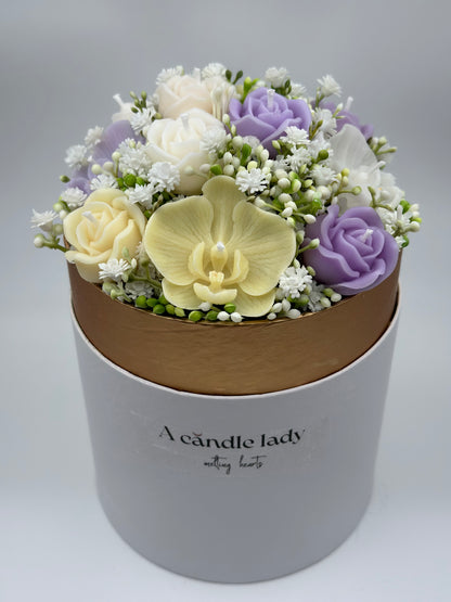 Orchid Bouquet of Scented Soy Wax Candle