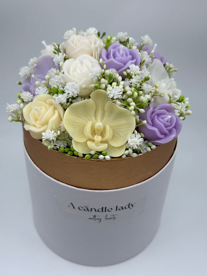 Orchid Bouquet of Scented Soy Wax Candle