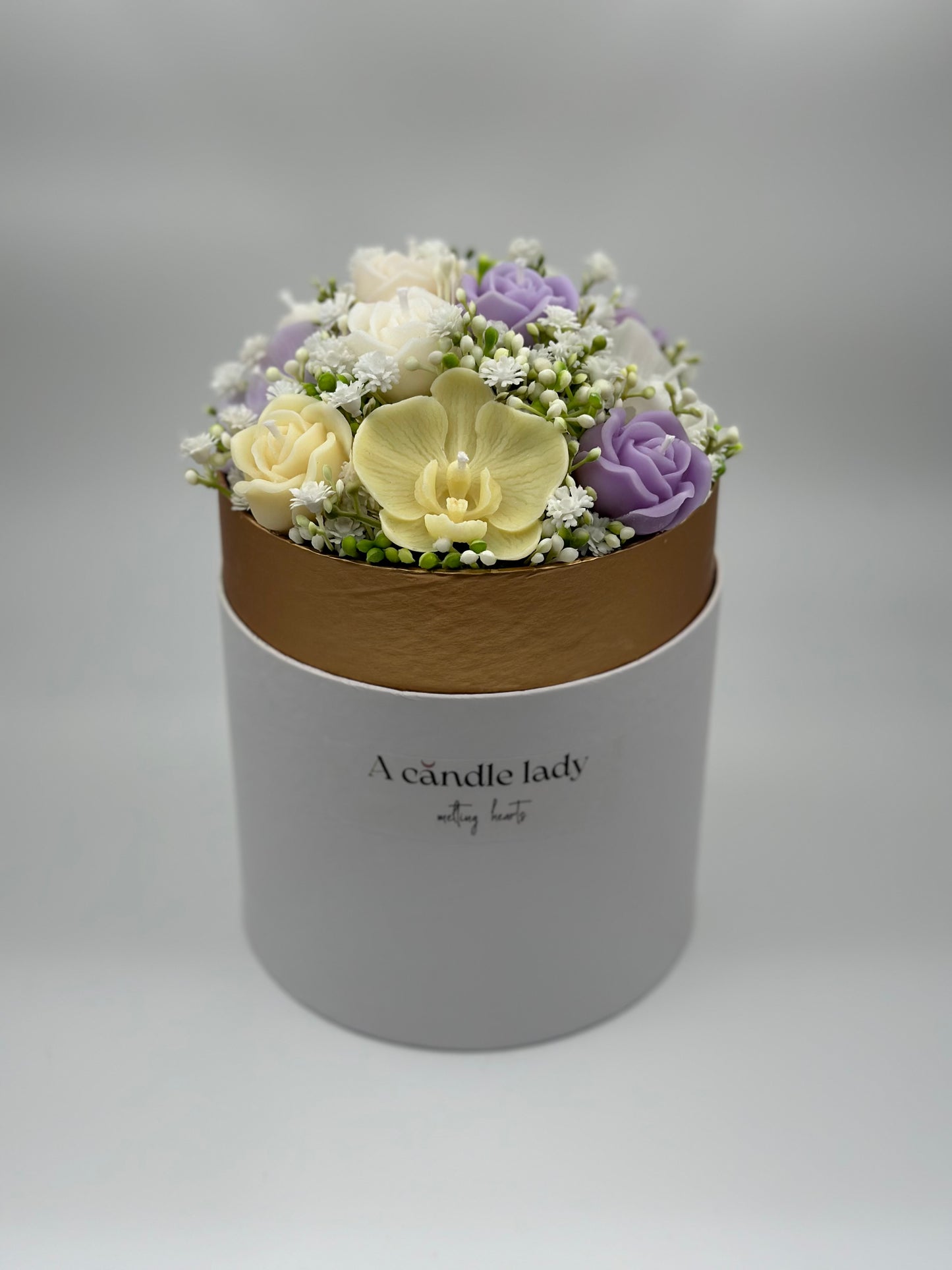 Orchid Bouquet of Scented Soy Wax Candle