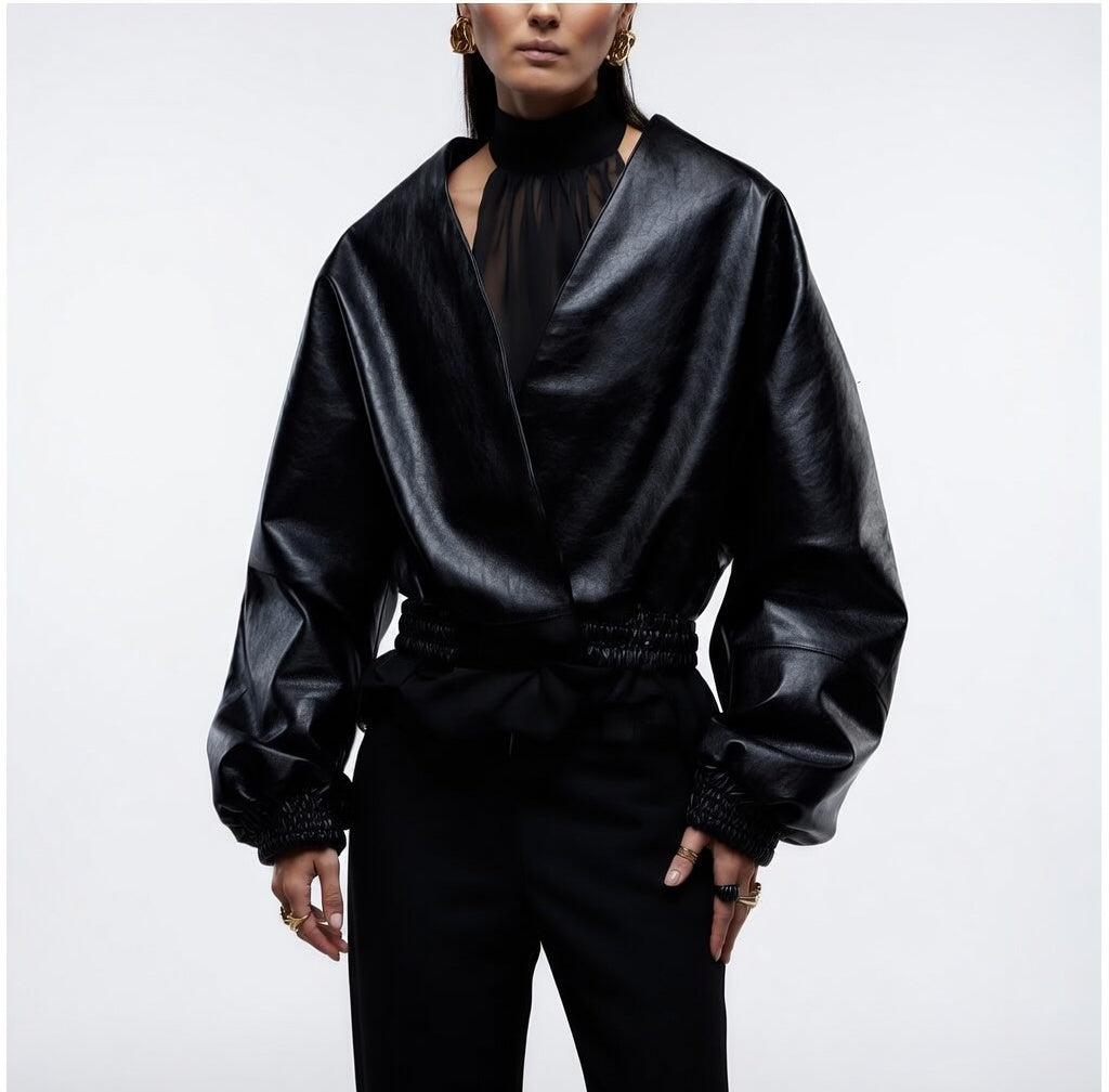 Women's Faux Leather Jacket