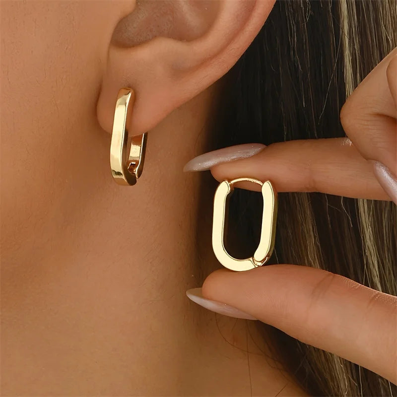 Oval Gold Hoops